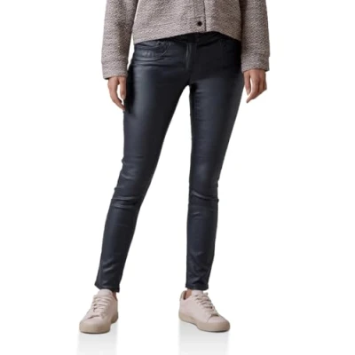 Abbildung von Cecil Beschichtete Stoffhose, Damen, Größe: 32x30, Universal blue
