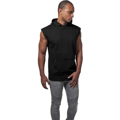 Abbildung von Urban Classics OPEN EDGE Sleeveless Hoody Tshirt print, Herren, Größe: Large, Black