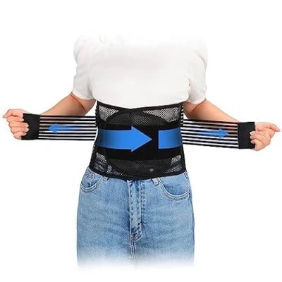 Abbildung von supregear Untere Rückenstütze, Verstellbare atmungsaktive Rückenstütze für Unteren Rückengurt Taille Lendenwirbelstütze Männer Frauen Rückenprobleme, Bandscheibenvorfall, Ischias, Skoliose