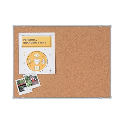 Abbildung von BoardsPlus Economy Korktafel, 58 x 43 cm, Rahmen aus grauer Tech Legierung