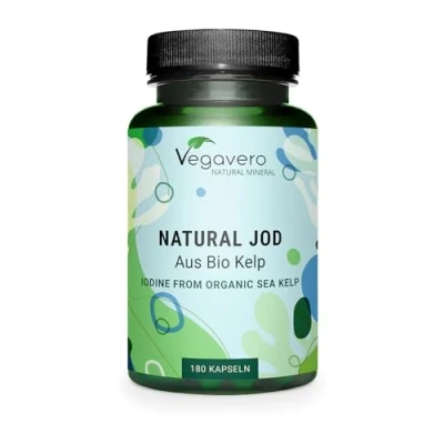 Abbildung von JOD aus BIO Kelp Vegavero® 100% Preis Leistungs Sieger 2024* PureSea® schottischer Braunalge 150 µg Vegan &amp; Ohne Zusätze Laborgeprüft 180 Kapseln