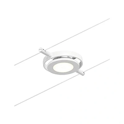 Abbildung von Paulmann 94417 CorDuo LED Seilsytem Spot RoundMac DC incl. 1x4,5 Watt erweiterbar Weiß, Chrom Drahtseil Metall 3000 K