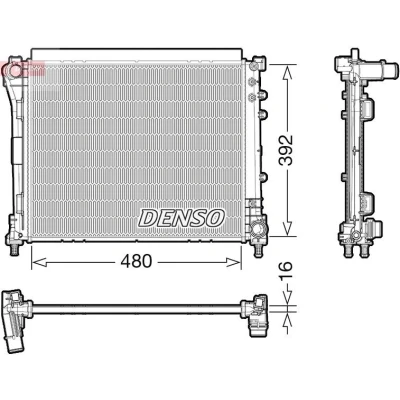 Abbildung von Kühler, Motorkühlung DENSO DRM09006