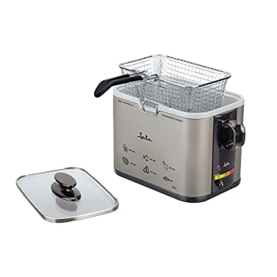 Abbildung von Jata FR326E Friteuse, 1000 watts, Couleurs Noir / Argent, 1.3L, Schwarz Silberfarben