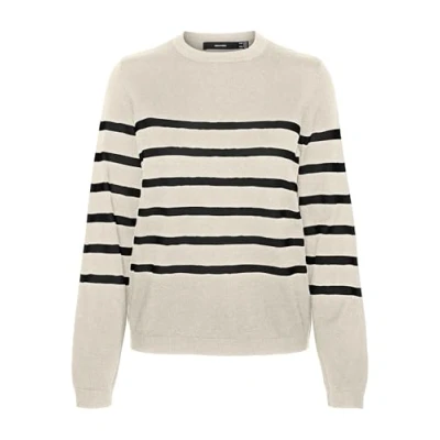 Abbildung von Vero Moda Vmsaba Plain O NECK Strickpullover, Damen, Größe: XS, Birch/black
