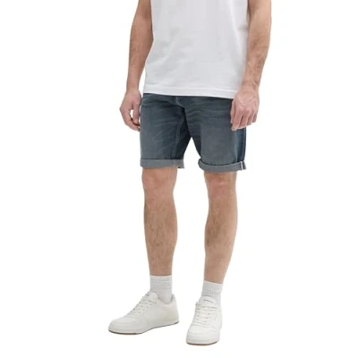 Abbildung von TOM Tailor JOSH Regular Jeans Shorts, Herren, Größe: 33, Mid stone blue grey denim