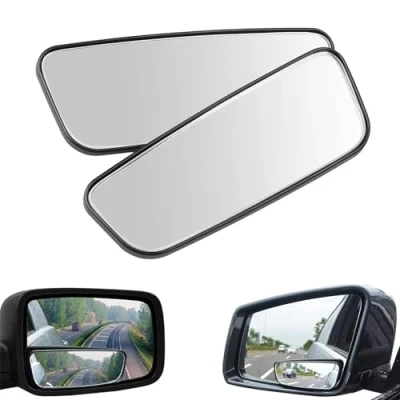 Abbildung von 2Pcs Toter Winkel Spiegel Auto, Wasserdichter HD Blind Spot Spiegel, Premium Einstellbar 360 Weitwinkel Seite Rückspiegel für Universellen Auto SUV RV Fahrzeugen Motorrad