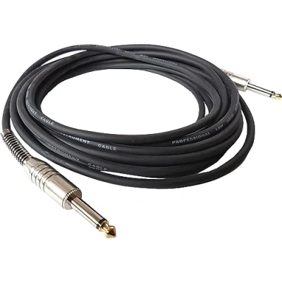 Abbildung von MSA 6M INSTRUMENTENKABEL 6,35mm GITARREN KABEL GOLDTIP SCHWARZ KLINKENKABEL UNIVERSAL