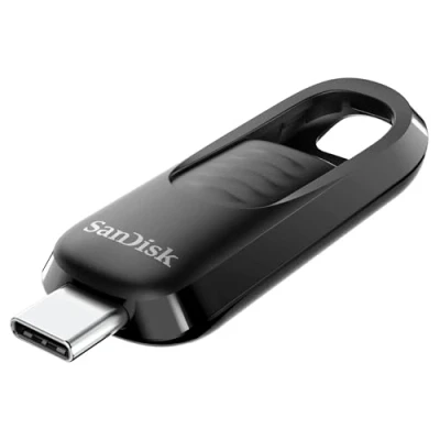 Abbildung von SanDisk Ultra Slider USB Type C Flash Laufwerk 512 GB (USB Laufwerk, einziehbarer Anschluss, 3.2 Gen 1, bis zu 300 MB/s) Schwarz