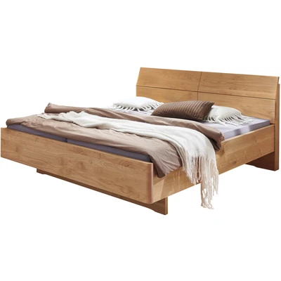 Abbildung von WIEMANN Holzbett »Cardiff, Bettgestell, Bettrahmen, teilmassiv Erle« Belastbarkeit 110/220 Kg, 4 fache höhenverstellbar, MADE in GERMANY, Kopf und Fußteil aus Massivholz Erle, verschiedene Größen