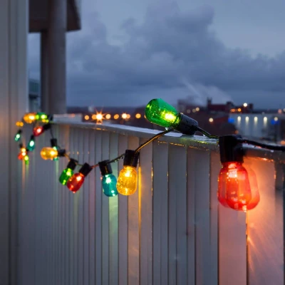 Abbildung von Lichterkette Biergarten 20 LED Tropfen bunt