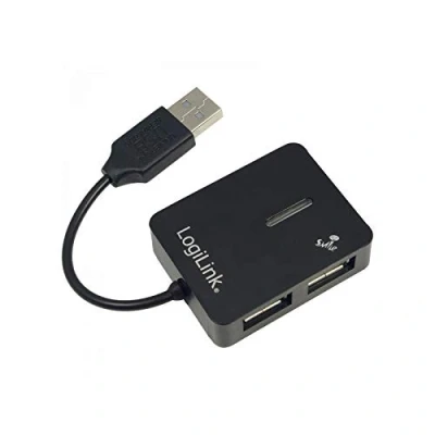 Abbildung von LogiLink UA0139 USB 2.0 Hub mit 4 Ports Modell &quot;Smile&quot;, 4x Hi Speed USB, Schwarz