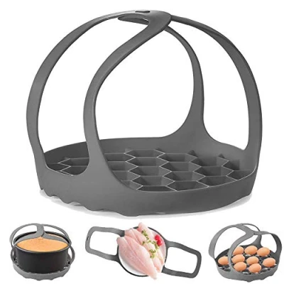 Abbildung von ddLUCK 3Qt Schnellkochtopfschlinge, Silikon Backgeschirrschlinge für 3 Qt Instant Pot, Multifunktionskocher, Anti Verbrühung, Backgeschirr Heber, Dampfgarer Gestell, BPA freies