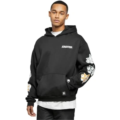 Abbildung von Starter Sleeve Kapuzenpullover, Herren, Größe: Small, Black