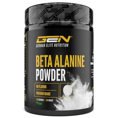 Abbildung von Beta Alanin 500 g reines Pulver ohne Zusätze +99% Reinheit 100% Alanine Aminosäure Laborgeprüft Vegan German Elite Nutrition