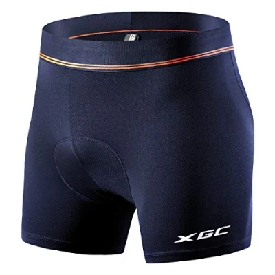 Abbildung von XGC Herren Radunterhose Radsportshorts Fahrradhosen mit elastische atmungsaktive 4D Gel Sitzpolster einer hohen Dichte (Blue_6020, M)