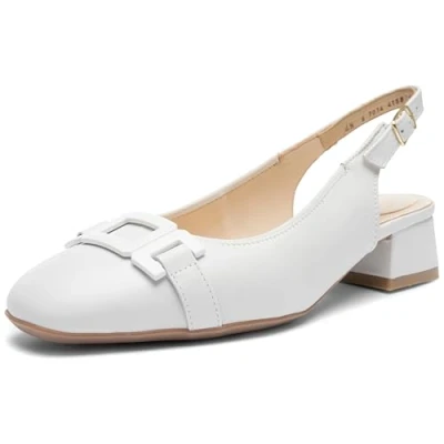 Abbildung von ara Damen Graz Pumps, Weiß, 38.5 EU Weit