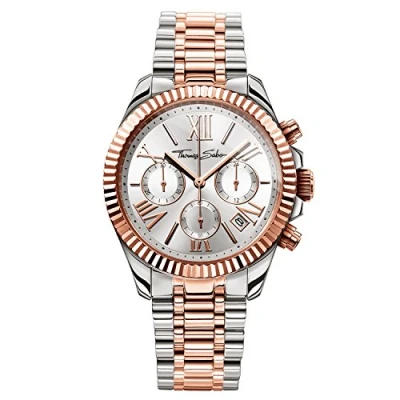 Abbildung von Thomas Sabo Damen Armbanduhr Divine Chrono Chronograph Quarz Edelstahl WA0253 201 38 MM