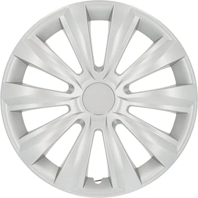 Abbildung von cartrend Radkappen Delta, 13 Zoll, für alle gängigen Stahlfelgen, aus Spezial ABS Qualitätskunststoff, schlagfest, zweischichtige Metallic Lackierung, überlackierbar, silber, 1 Stück
