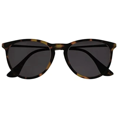 Abbildung von OPULIZE Jet Sonnen Leser Brille Stilvoller großer Designer Rahmen Kratzfest Getönte Linse UV400 Schutz Schildpattbraune Vorderseite Silber Bügeln Schwarz Spitzen Herren Damen S96 2+1.00