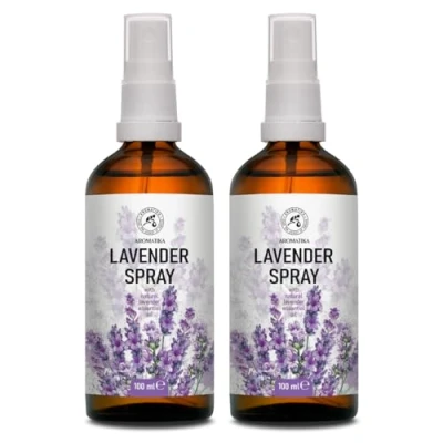 Abbildung von Lavendel Aromatisches Spray 2x100ml Kissenspray ideal für Yoga Lavendelkissen guten Schlaf Entspannung Beruhigung Raum mit Reinem Lavendelöl
