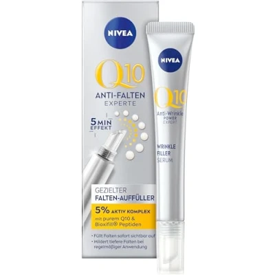 Abbildung von Nivea Q10 Antifalten Experte Gezielter FALTENAUFFÜLLER Augenpflege, Größe: 15 ml,