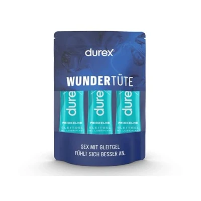 Abbildung von Durex Gleitgel Prickelnd auf Wasserbasis Play 3x 50ml in praktischer Dosierflasche
