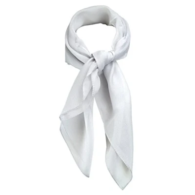 Abbildung von TigerTie Feines Damen Chiffon Nickituch in hellgrau einfarbig Uni Größe 58 cm x Tuch Halstuch Schal