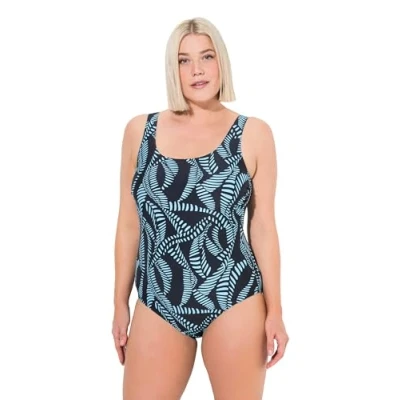 Abbildung von Ulla Popken Damen große Größen Übergrößen Plus Size Badeanzug Alice, Softline, DG, Ranken
