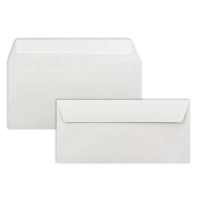 Abbildung von 100 Brief Umschläge DIN Lang Hellgrau 110 g/m² 11 x 22 cm sehr formstabil Haftklebung Qualitätsmarke: FarbenFroh by GUSTAV NEUSER