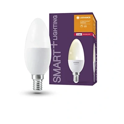 Abbildung von LEDVANCE ZIgbee e14 LED Lampe, smart home P40 Leuchtmittel mit 4,9 W (470Lumen) ersetzt 40W Glühbirne, dimmbar, Warm weiß (2700K), kompatibel Alexa, google oder App, Lampe im 1er Pack