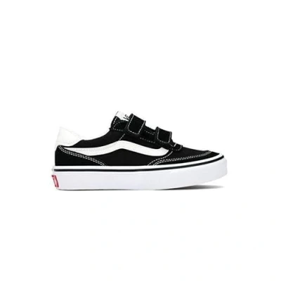Abbildung von Vans Brooklyn Ls V Sneaker, Veloursleder Leinwand schwarz weiß, 34 EU