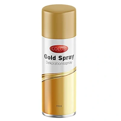 Abbildung von Dekospray zum Basteln 111ml Spraydose gold Weihnachten Glitzerspray Glanzspray (1 x gold)