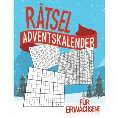 Abbildung von Rätsel Adventskalender für Erwachsene: Weihnachtsrätsel mit Sudoku, Wortsuche und Labyrinthe I Rätselkalender Weihnachtliches Rätselheft Rentner &amp; Senioren