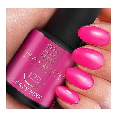Abbildung von SHAYENNE Shellac Gel Nagellack 15 ml für UV LED Lampe 123 Crazy Pink MADE in GERMANY Nail Polish for Lamp Nagel Lack Gellack
