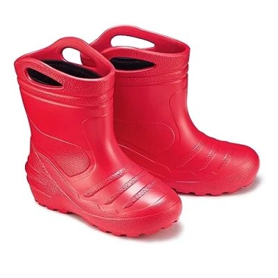 Abbildung von ESTRO Kinder Gummistiefel Mädchen Gefüttert Regenstiefel Leicht Regenschuhe Jungen K051 (33 EU, Rot)