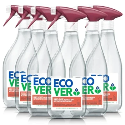 Abbildung von Ecover Backofen und Herd Reiniger, nachhaltiger Fettlöser gegen Schmutz Fett, Küchen Backofenreiniger mit pflanzenbasierten, biologisch abbaubaren Inhaltsstoffen, (6 x 500 ml)
