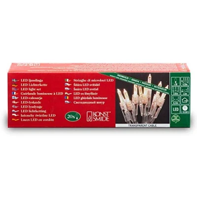 Abbildung von Warmweiß leuchtende Minilichterkette LED 20 flg