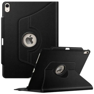 Abbildung von Fintie Hülle für iPad Air 13 Zoll 2024 (Modelle: A2898/A2899/A2900) mit Pencil Halter Schutzhülle Cover 360 Grad drehbarem Ständer und Auto Schlaf/Wach Funktion, Schwarz