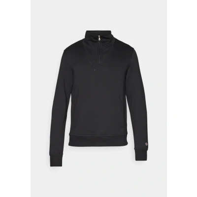 Abbildung von Champion Icons Tonal HALF ZIP Small LOGO Sweatshirt, Herren, Größe: Small, Black