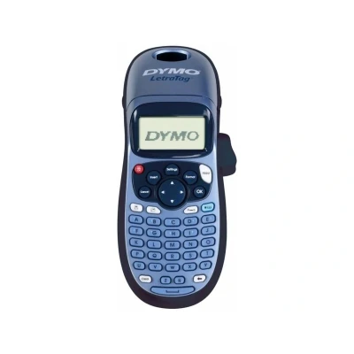 Abbildung von DYMO LetraTag LT 100H Beschriftungsgerät Handgerät Tragbares Etikettiergerät mit ABC Tastatur blau Ideal fürs Büro oder zu Hause