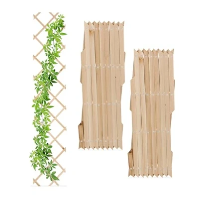 Abbildung von Relaxdays Rankgitter, ausziehbar, 3er Set, Rankhilfe für Kletterpflanzen, 180 cm, Garten, Balkon &amp; Terrasse, Holz, Natur