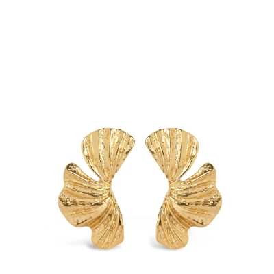 Abbildung von SINGULARU Portobello Ohrringe. Edelstahl mit 18 Kt Vergoldeter Beschichtung. Schmuck für Damen.