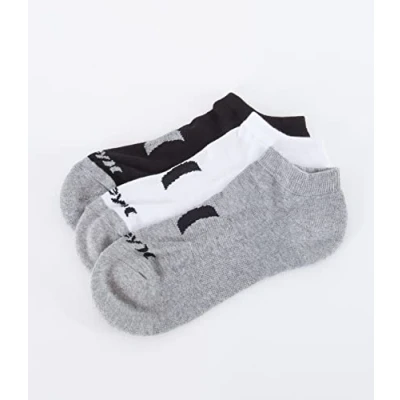 Abbildung von Hurley Herren 3pk Mens Low Cut Socks 3 Stück, niedrig, Icon, Weiß/Mehrfarbig, 42
