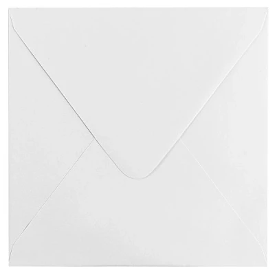 Abbildung von Ideen mit Herz Quadratische Umschläge, 17x17cm, weiß, gummiert, 100 Stück Briefumschläge hohe Qualität: 120 g/m² Kuvert, Briefkuvert, Briefhülle für Grußkarten, Einladung, Geburtstagskarten