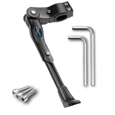 Abbildung von WATSABRO Fahrradständer 24 28 Zoll, 4 cm Höhenverstellbar und Universal Seitenständer, Aluminiumlegierung Fahrrad Ständer