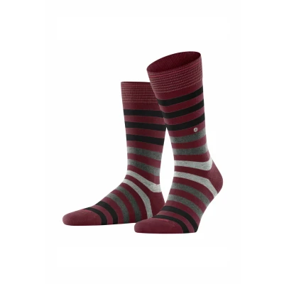 Abbildung von Burlington Streifen Socken, Herren, Größe: 41 46, Wine