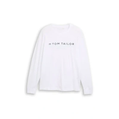 Abbildung von TOM Tailor Langarmshirt, Herren, Größe: Large, White