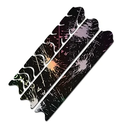 Abbildung von AlphaShield Fahrrad Rahmenschutz Kettenstreben Schutz Folie Aufkleber Rahmen Carbon MTB BMX Lackschutz R161 (10 Racing Hologramm)