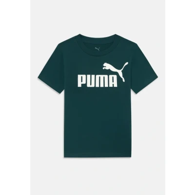 Abbildung von Puma LOGO TEE Unisex Tshirt print für Kinder, Größe: 128, Green terrain